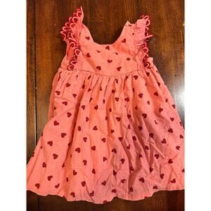 Girl’s Pink Frilly Valentine Hearts Ruffle Dress size 18M